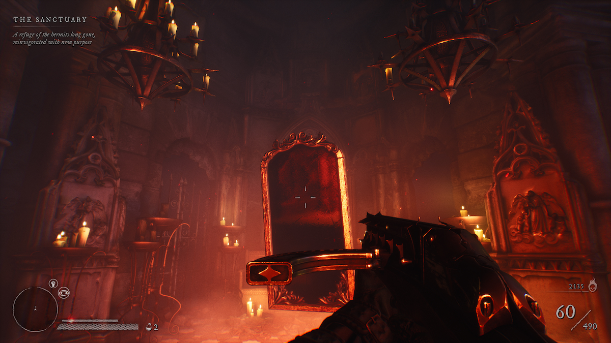 Withfire regardant le miroir