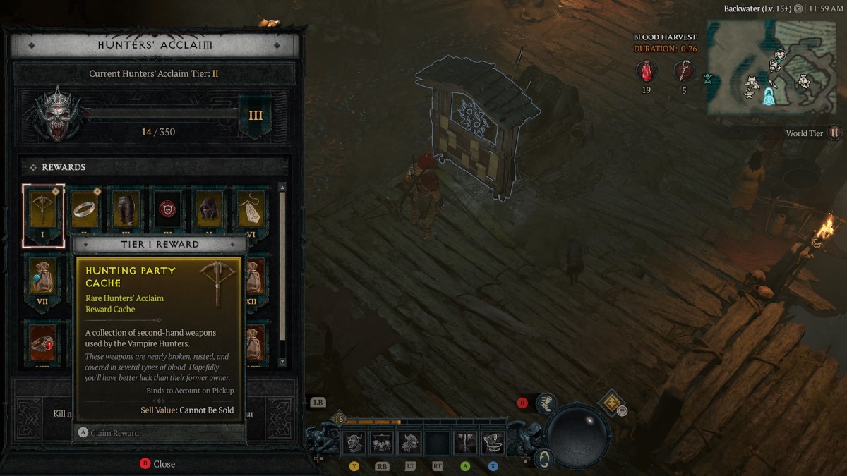 Tous les chasseurs acclament les récompenses dans le tableau de la saison 2 de Diablo 4