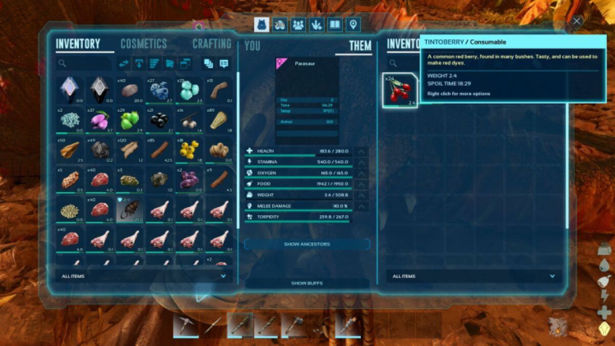 Baies apprivoisées du parasaure ascendant Ark Survival