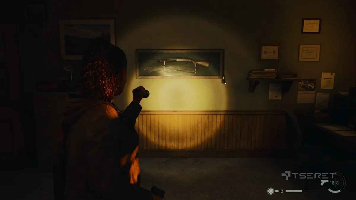 Alan Wake 2 : Fusil à pompe [Emplacement et code du cadenas]