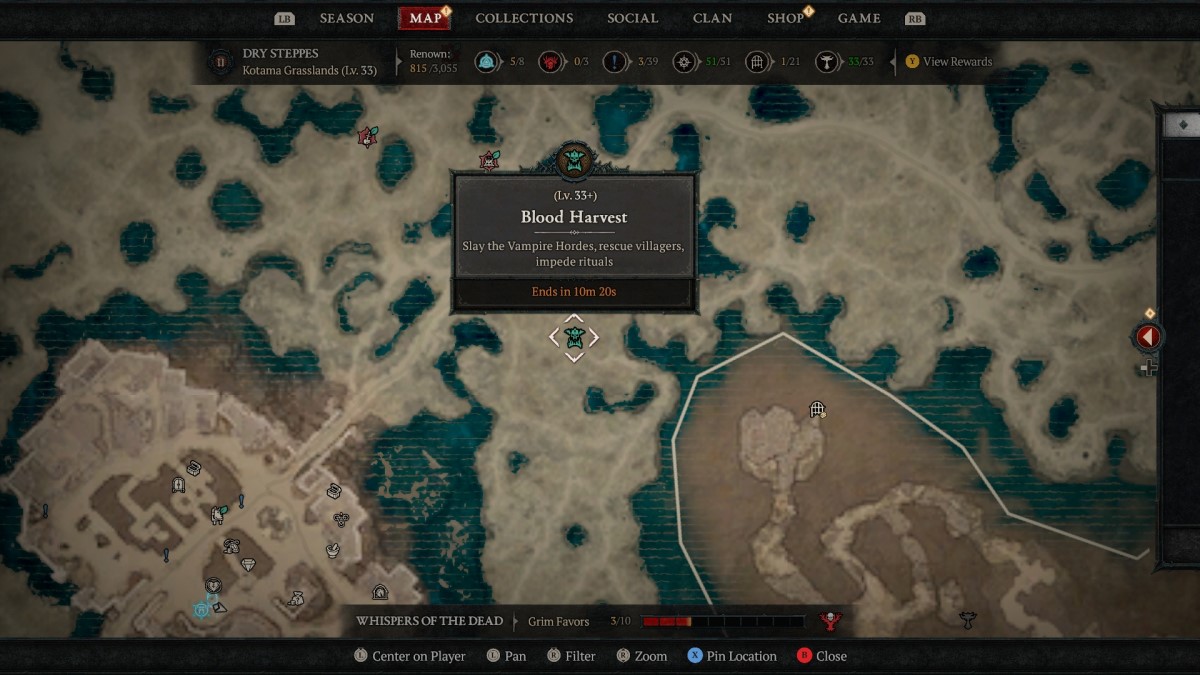 Comment terminer la bataille de la peur et de la foi dans Diablo 4 Saison 2 Blood Harvest 1