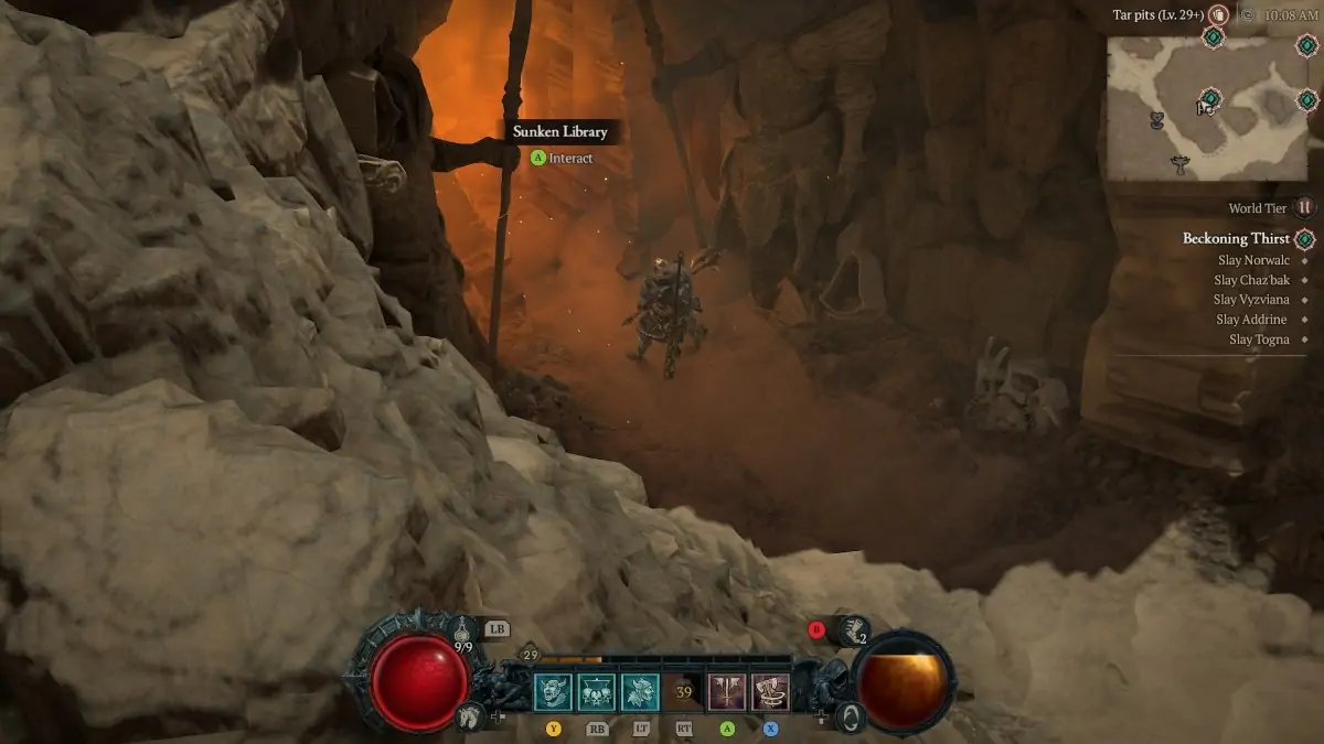Comment terminer Beckoning Thirst dans la bibliothèque engloutie de Diablo 4 Saison 2