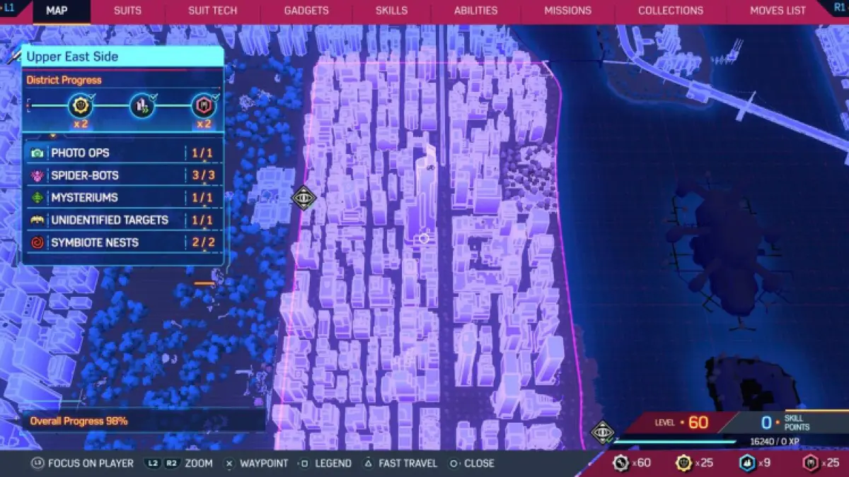 Emplacement de la tour Avengers de Marvel's Spider Man 2