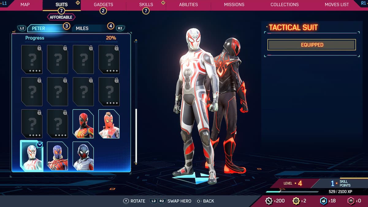 Spider-Man 2 Changer de costume