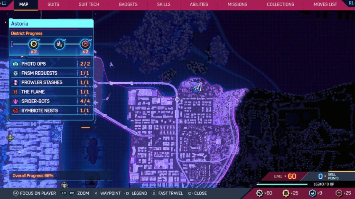 Emplacement du manoir Marvel's Spider Man 2 X