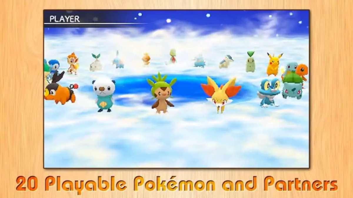 Pokémon Super Mystery Dungeon Un groupe de Pokémon les uns à côté des autres