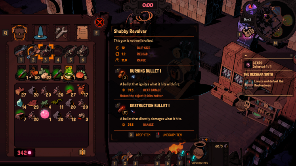 Meilleures armes de début de partie dans Wizard with a Gun