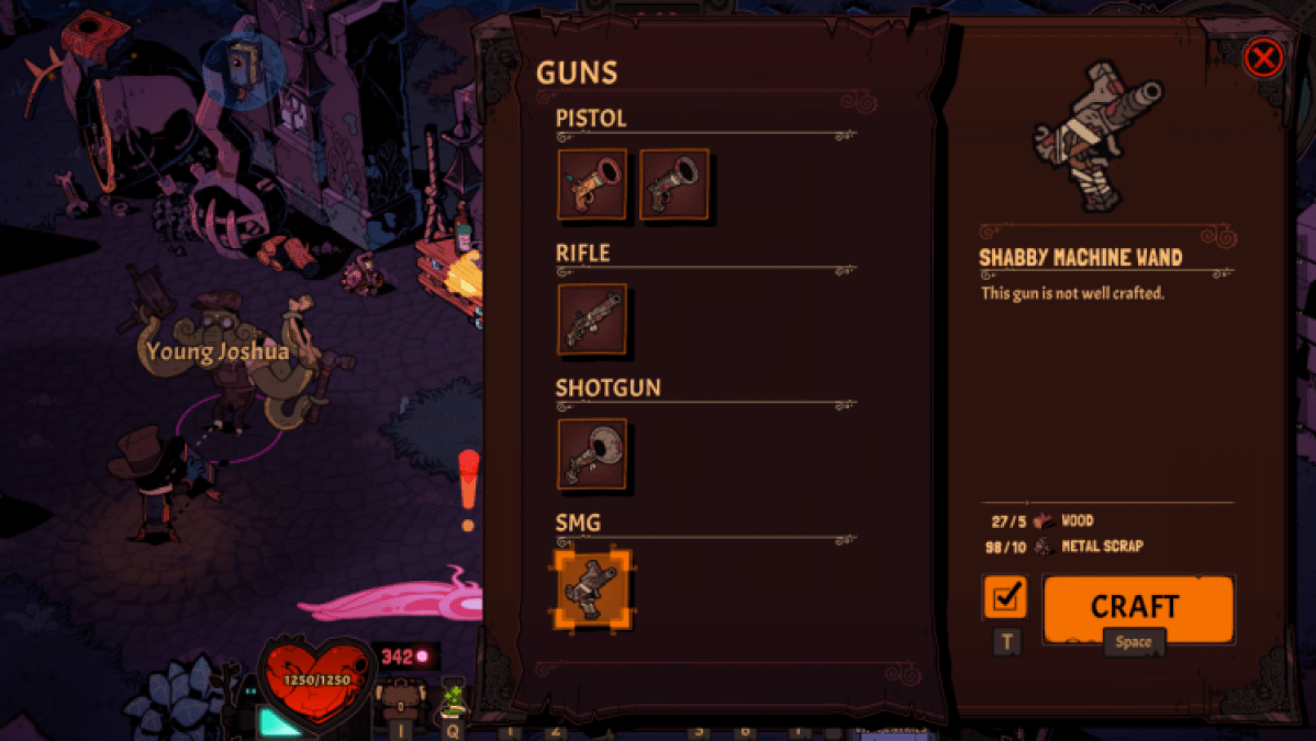 Meilleures armes de début de partie dans Wizard with a Gun