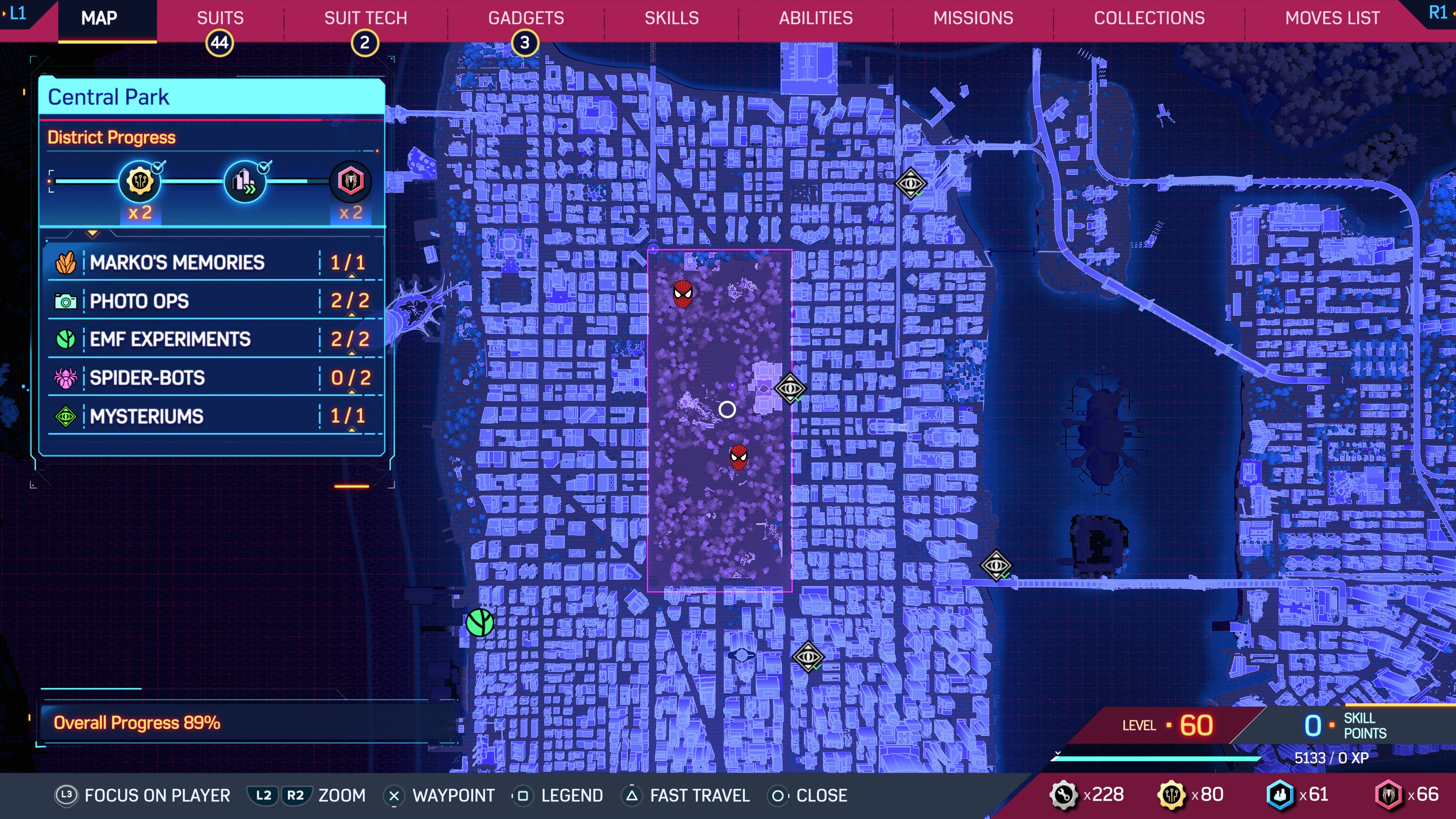 Spider-Man 2 : Central Park - Emplacements des Spider-Bot