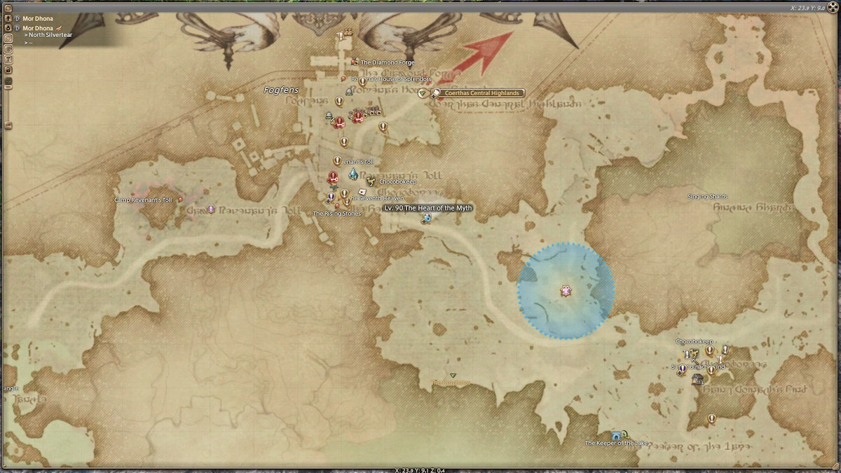 Carte de localisation de déverrouillage de la quête Alliance Raid