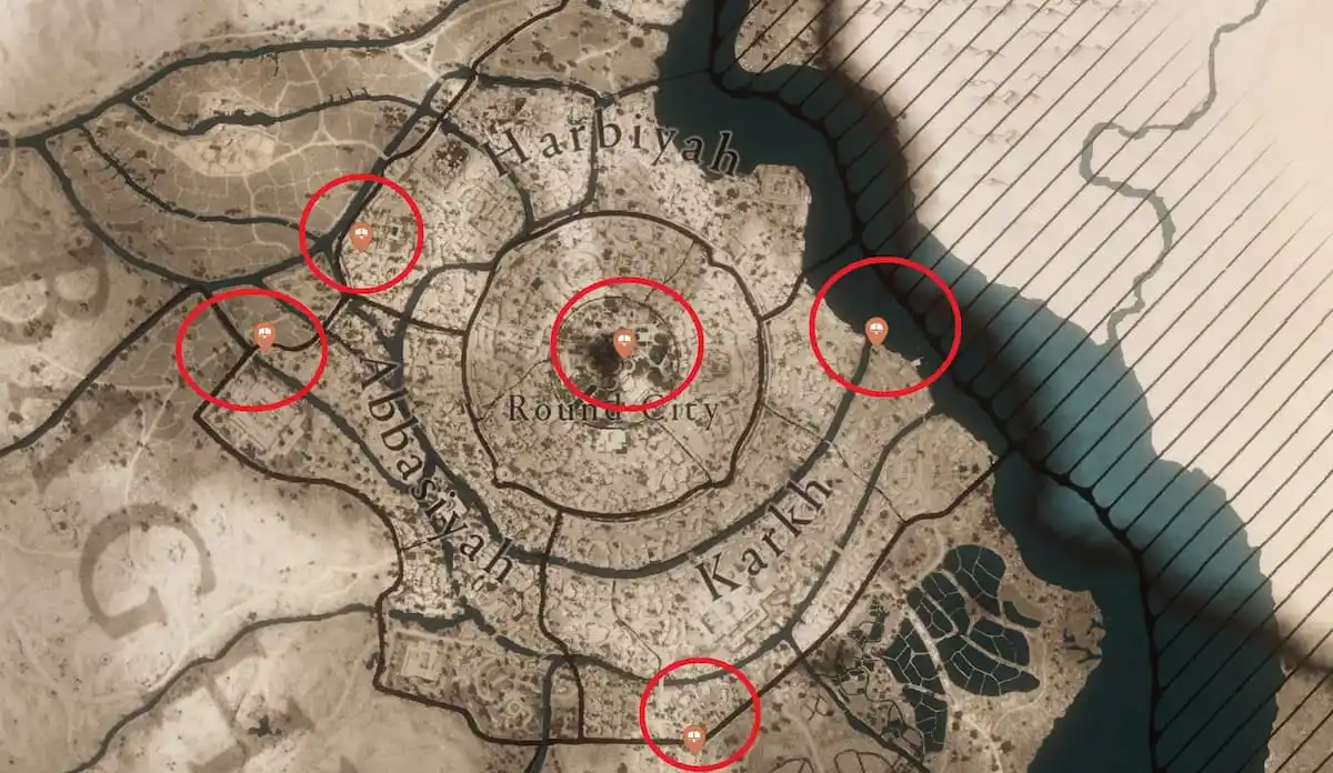 Emplacements des livres Assassins Creed Mirage1