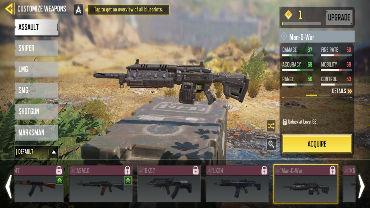 Meilleurs fusils d’assaut dans Call of Duty Mobile