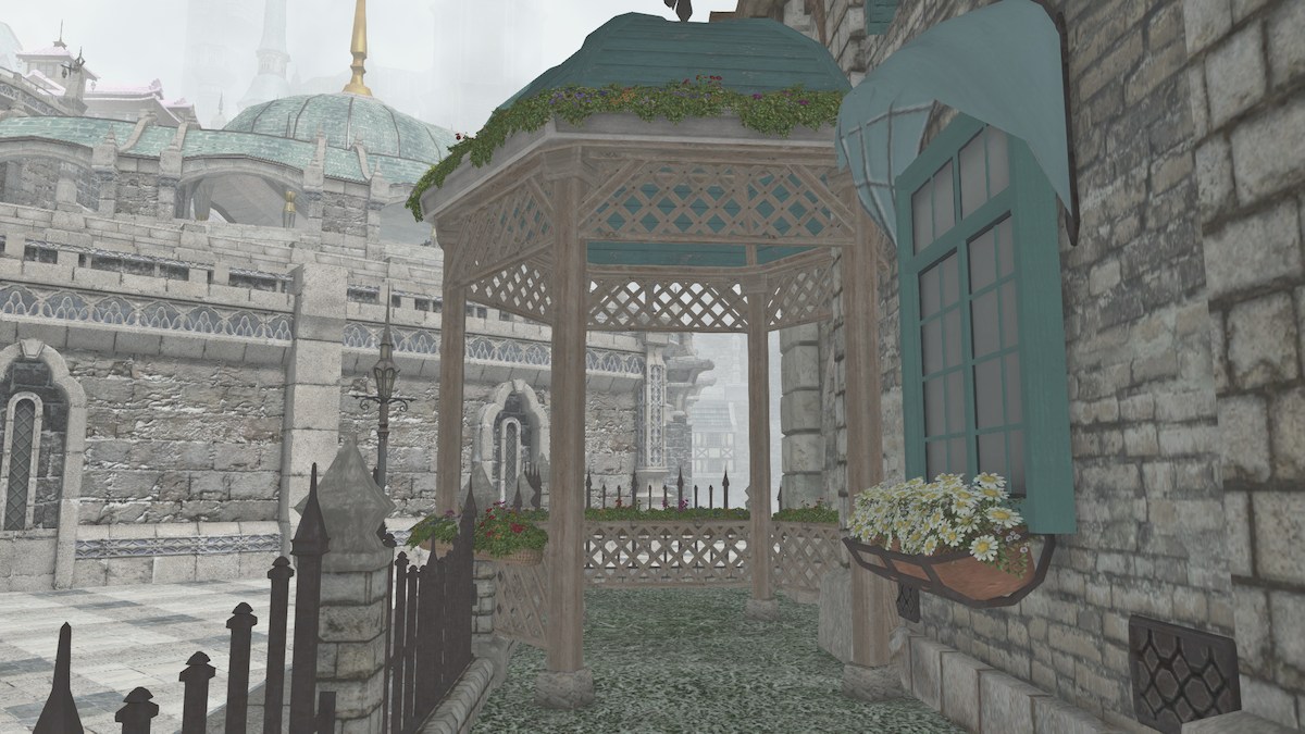 Gazebo couronné de fleurs