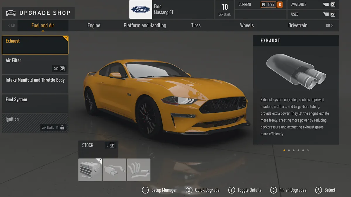 Mise à niveau rapide de Forza Motorsport