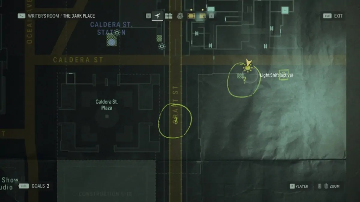 Comment trouver des mots de pouvoir sur la carte d'Alan Wake 2