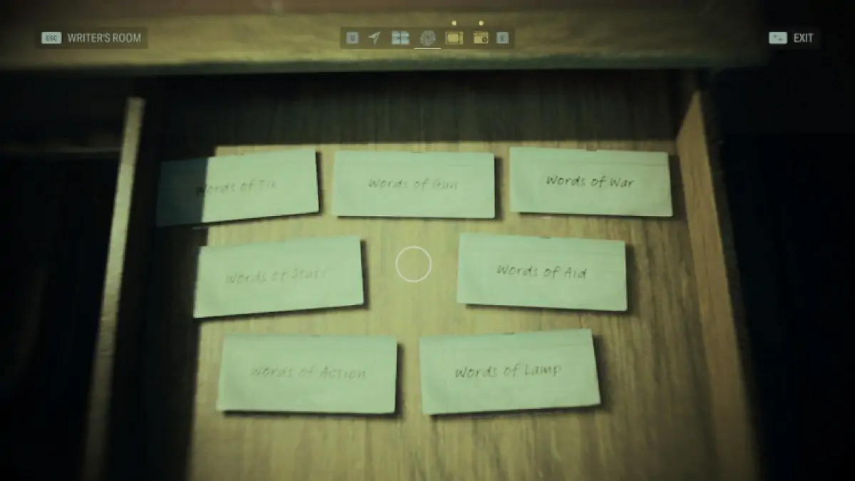 Comment trouver des mots de pouvoir dans la salle des écrivains d'Alan Wake 2