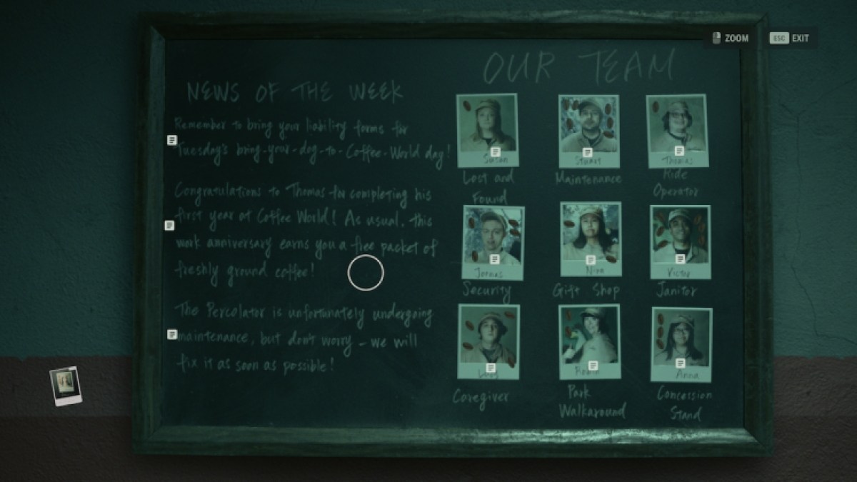 Comment débloquer les emplois Safe Alan Wake 2 de la boutique de cadeaux Coffee World