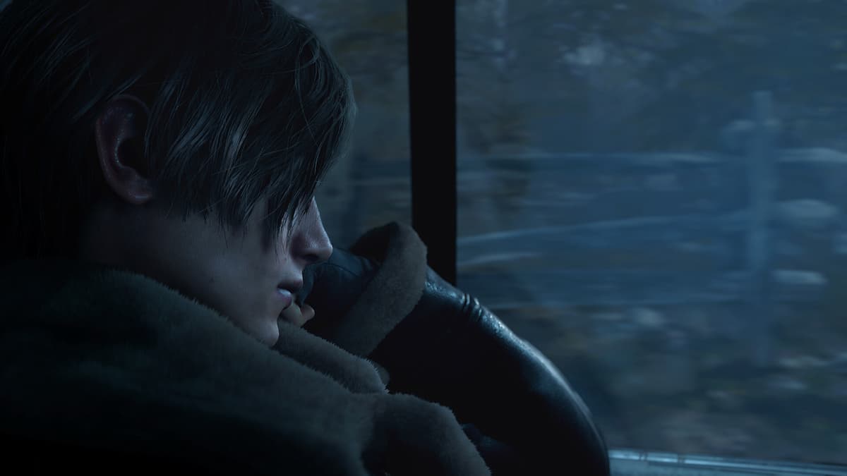 Resident Evil 4 Leon regardant par la fenêtre de la voiture1