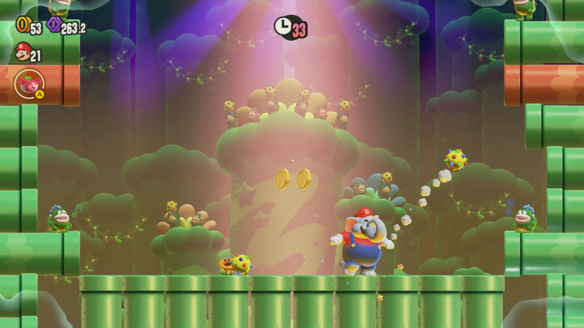 Smb Wonder Angry Spikes Sinkin Pipes s'élevant vers Wonder Seed