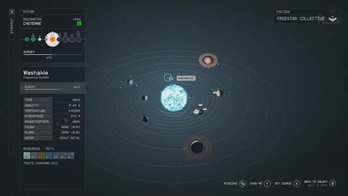 Starfield Washakie dans le système Cheyenne