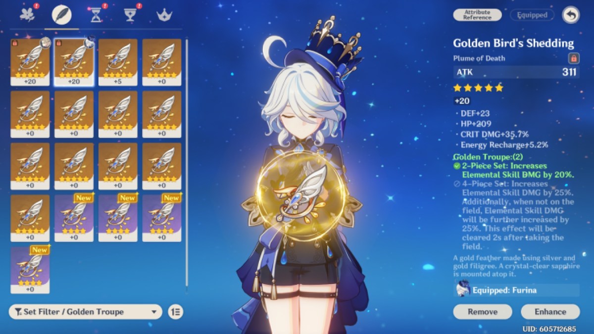 Compositions de l'équipe Furina Genshin Impact 4