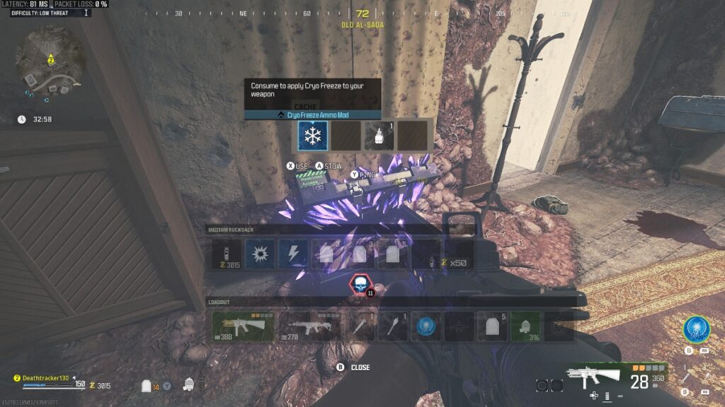 Mod de munitions Cryo Freeze MWZ