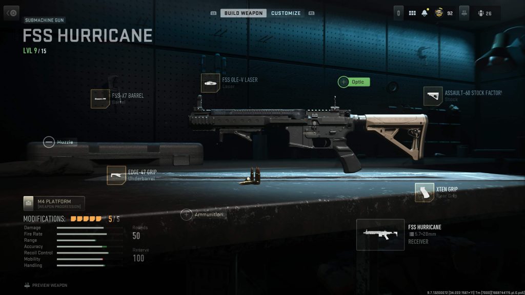 FSS Hurricane Warzone 2 Gunsmith