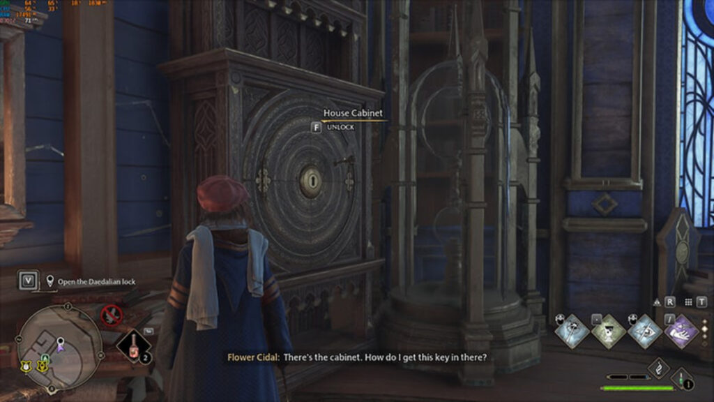 Une armoire contenant un objet caché dans Hogwarts Legacy