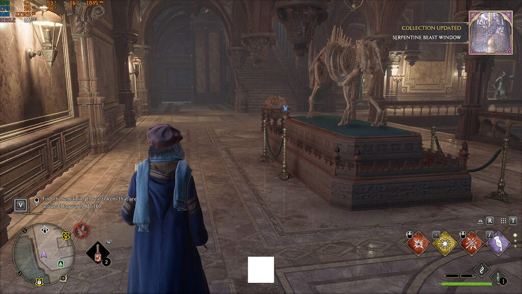 Un fossile dans Hogwarts Legacy