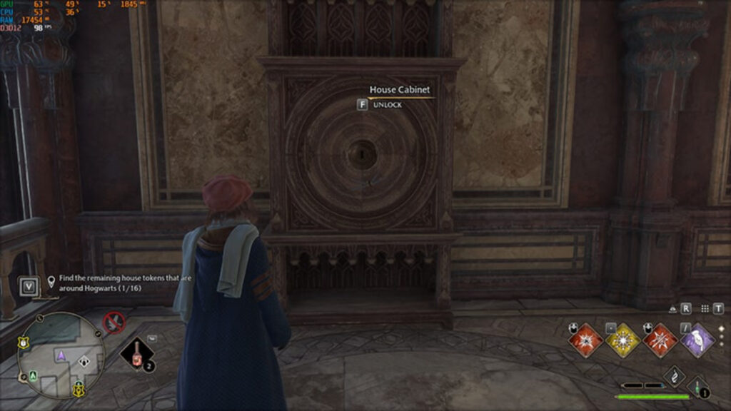 Le deuxième emplacement du cabinet dans Hogwarts Legacy