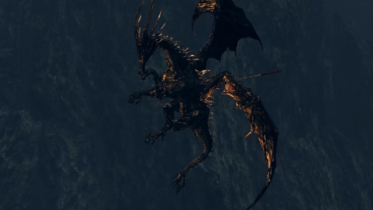Hawkeye Gough tire sur Kalameet dans Dark Souls