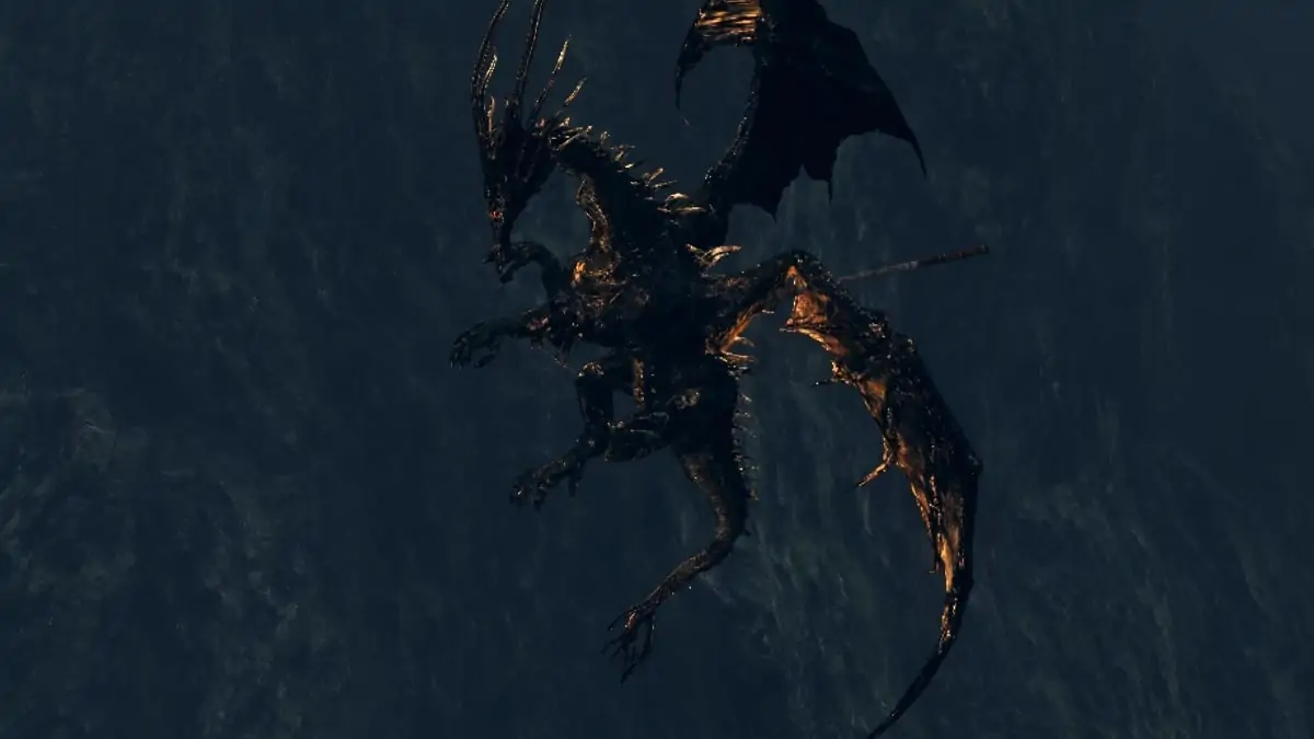 Hawkeye Gough tire sur Kalameet dans Dark Souls