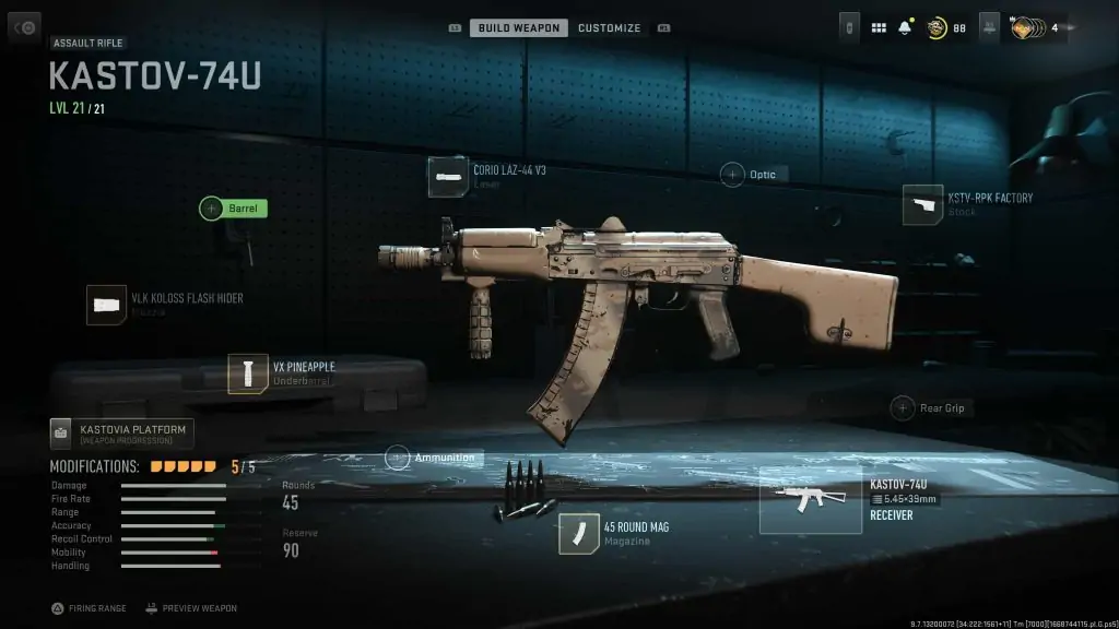 Kastov 74U Gunsmith