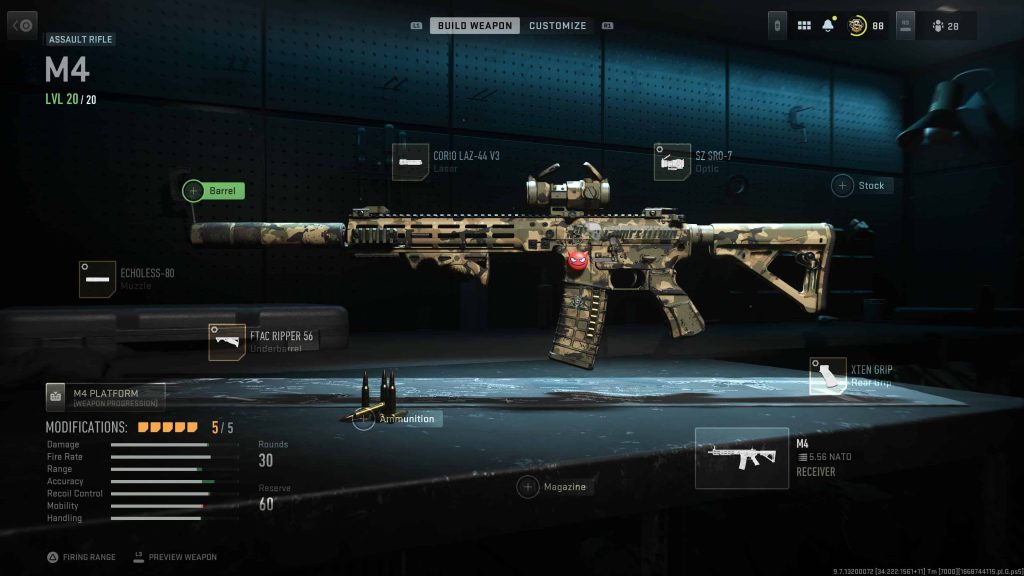 M4 Warzone 2 Gunsmith