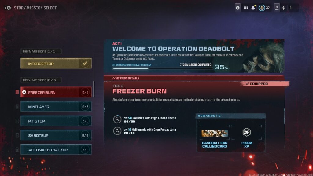 MW3 Zombies - Mission MWZ de brûlure de congélation