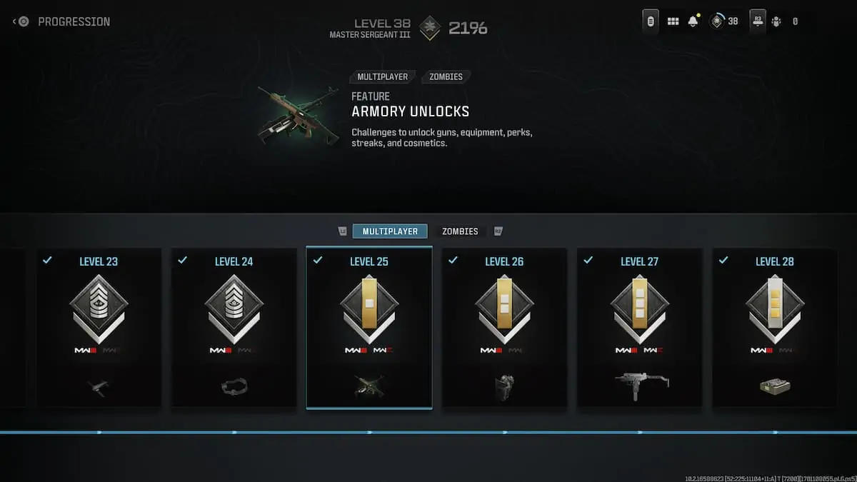 Déblocage de l'armurerie de Modern Warfare 3