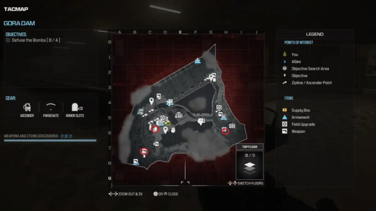 Modern Warfare 3 Gora Dam Carte complète de tous les emplacements Ascender