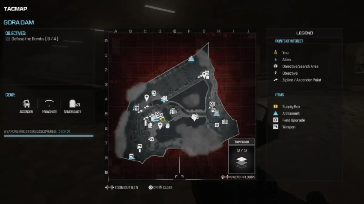 Carte complète du barrage de Gora de Modern Warfare 3