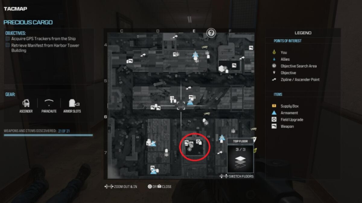 Emplacement de l'ascendeur de cargaison précieuse de Modern Warfare 3