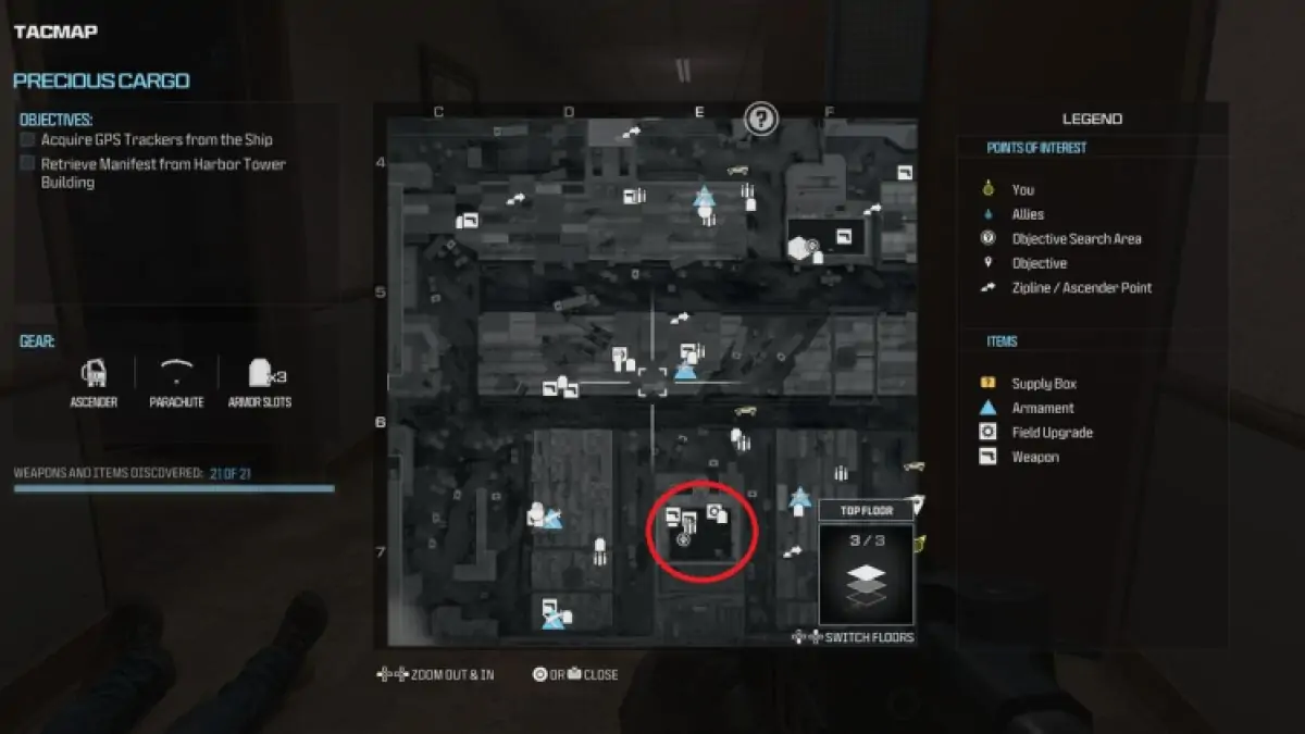 Emplacement de l'ascendeur de cargaison précieuse de Modern Warfare 3