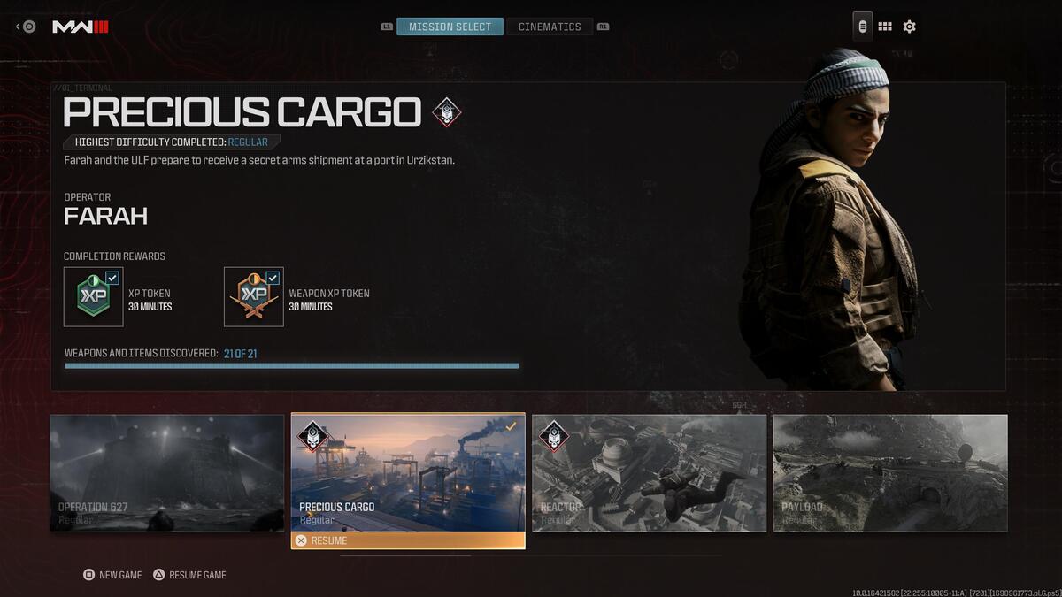 Modern Warfare 3 (MW3) Precious Cargo : Les 21 emplacements d'armes et d'objets