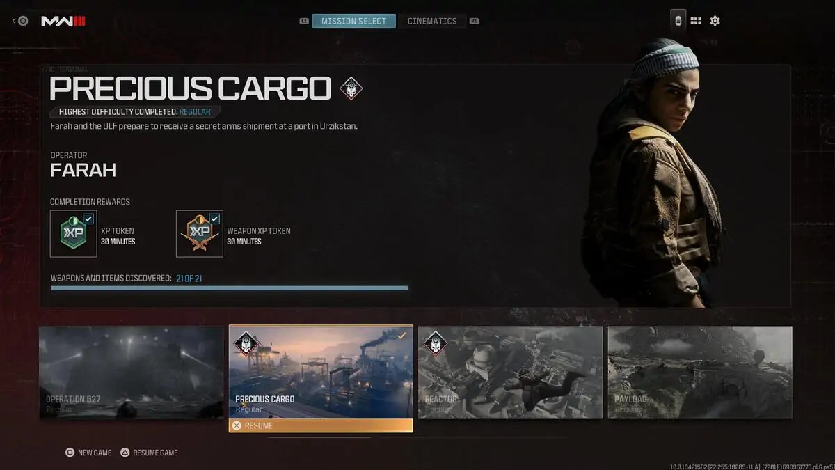 Modern Warfare 3 (MW3) Precious Cargo : Les 21 emplacements d'armes et d'objets