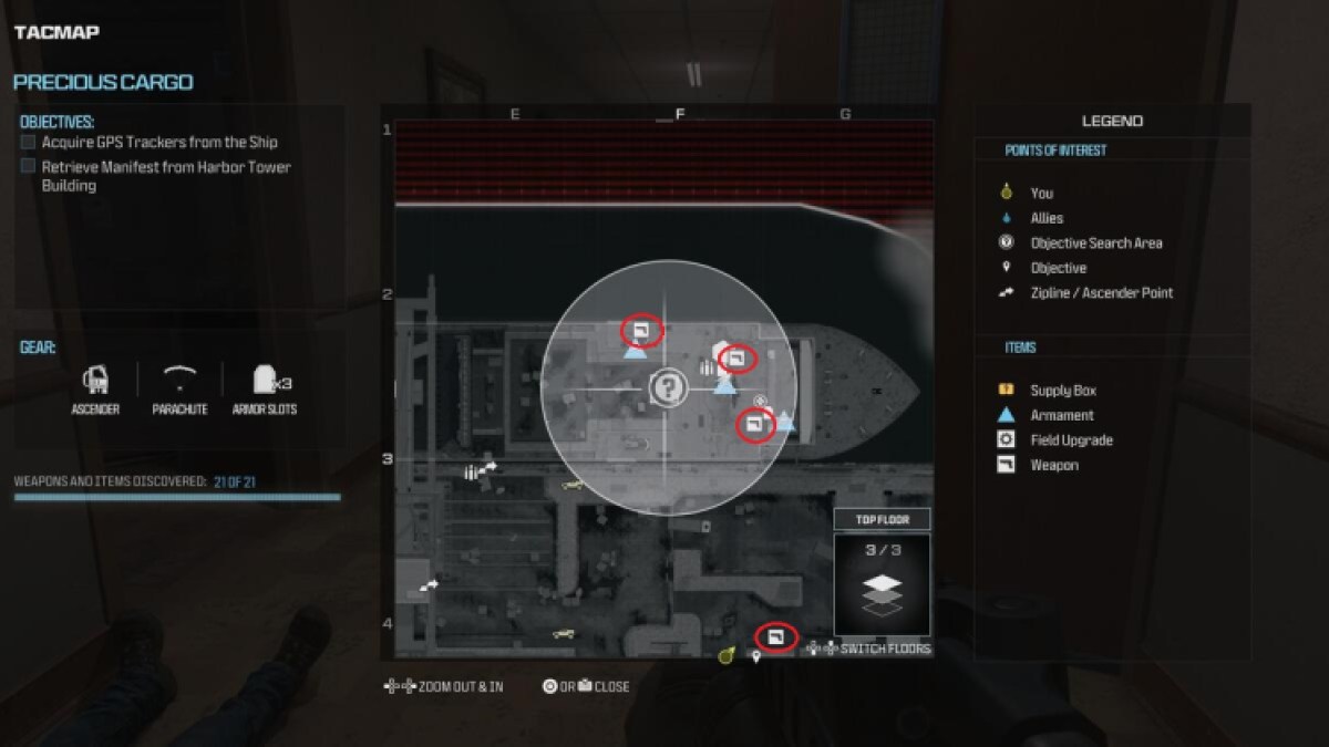 Modern Warfare 3 Emplacements d'armes précieuses Cargo Navire cargo