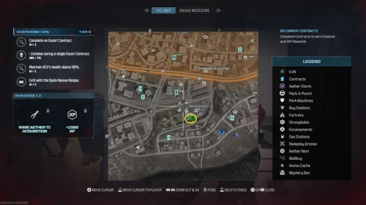 Carte de localisation 1 de la porte des glyphes des zombies de Modern Warfare