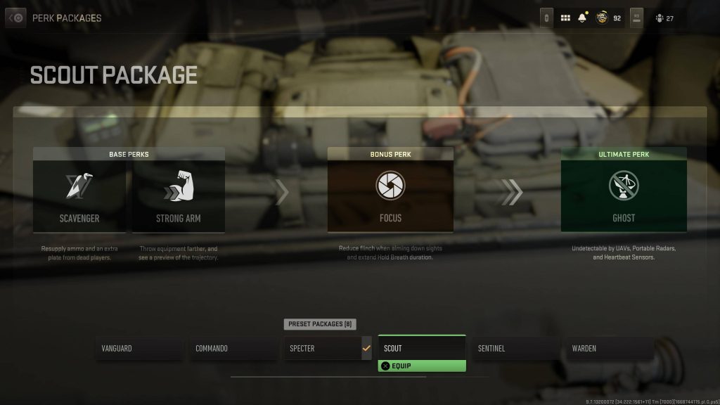 Scout Perk Package 