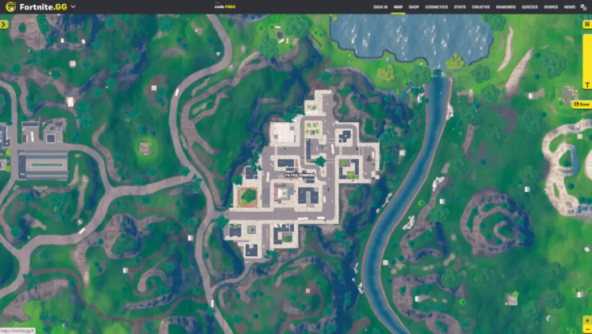 Meilleurs spots de butin dans les tours inclinées Fortnite OG