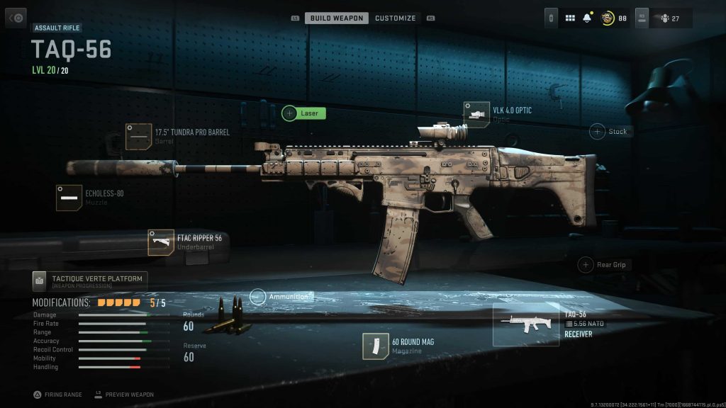 TAQ 56 Warzone 2 Gunsmith
