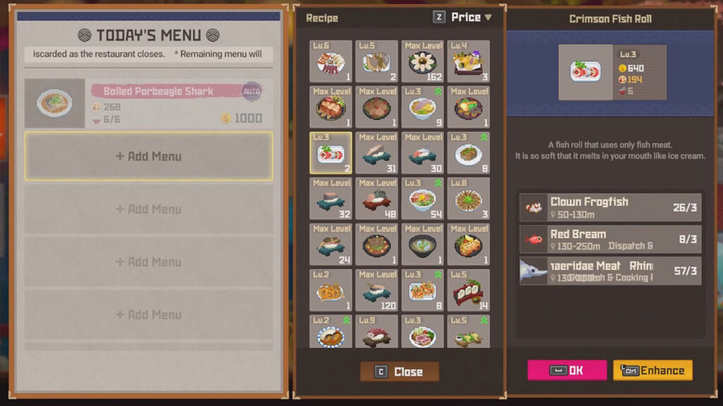 Meilleurs plats à Dave The Diver - Crimson Fish Roll