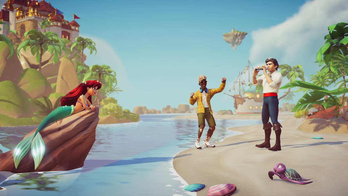 Joueurs de Disney Dreamlight Valley sur une plage1