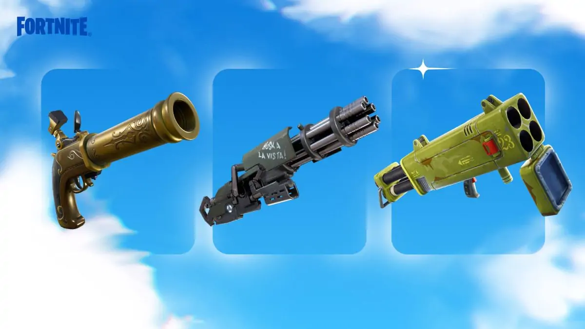 Fortnite Ogs Flint Knock Pistol Minigun et Quad Launcher